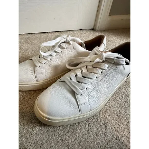 Frye Gia White Leather Sneakers W’s Size 9 - Picture 5 of 7